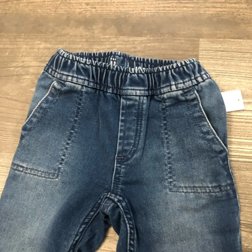 Gap Kids Denim Jogger Pull On Pants - Blue 18-24 M